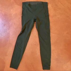 Lululemon dark olive full length pockets legging